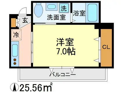 メゾン中屋(1K/2階)の間取り写真