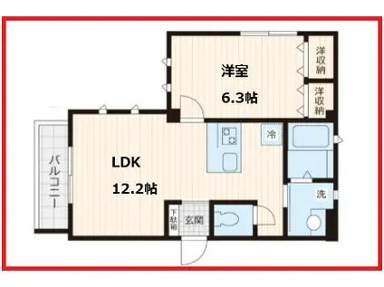 ステラ プラチナ(1LDK/3階)の間取り写真