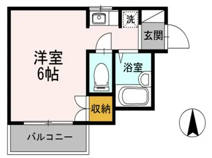 メゾンファインIII(ワンルーム/2階)の間取り写真