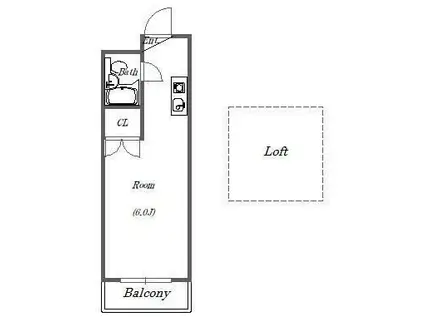 セイワハイツ(1K/1階)の間取り写真