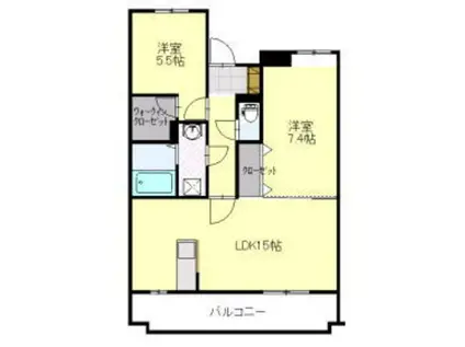 コラージュ(2LDK/1階)の間取り写真