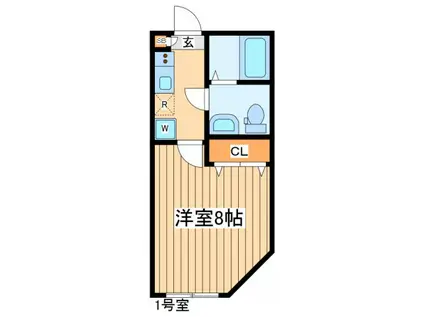 ステラ町田(1K/1階)の間取り写真