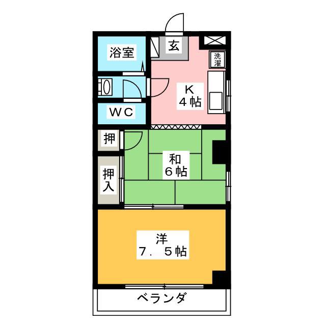 アネックスヤブタ(2K/3階)の間取り写真