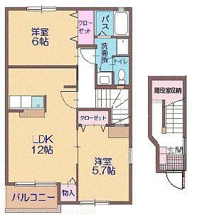 パルク8(2LDK/2階)の間取り写真