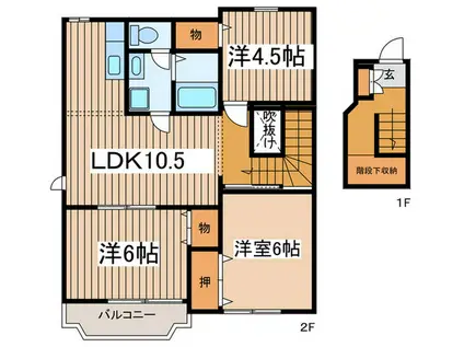 エクレール平塚(3LDK/2階)の間取り写真