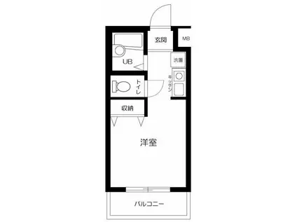 スカイコートエクセレント荻窪(1K/7階)の間取り写真