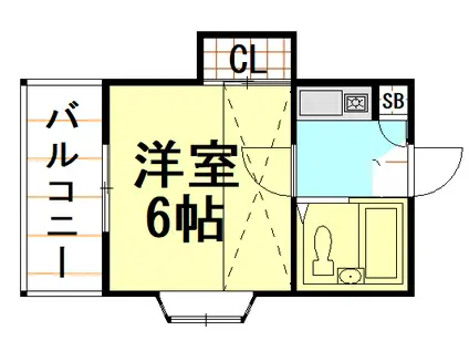 HOPS NAGASE(1K/1階)の間取り写真