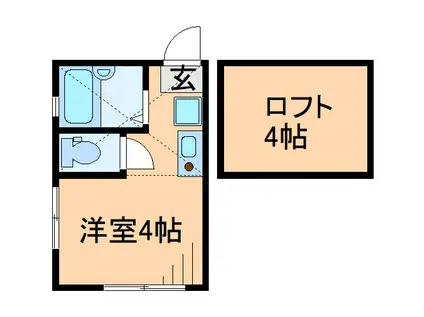 ソレイユ(ワンルーム/2階)の間取り写真
