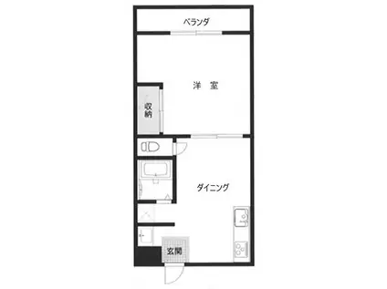 河野ハイムNO.6(1DK/2階)の間取り写真