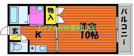 コンフォートケヤキ(1K/4階)の間取り写真