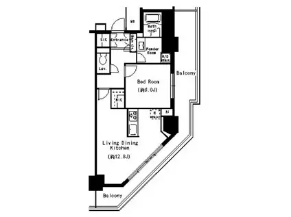 キャナルスクウェア豊洲(1LDK/7階)の間取り写真