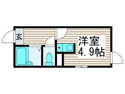 シャンテ谷在家(ワンルーム/2階)の間取り写真