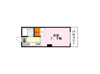 メゾンファミーユ(ワンルーム/3階)の間取り写真