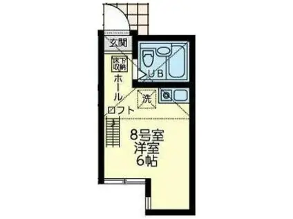 ユナイト小机グレートギャッビー(ワンルーム/2階)の間取り写真