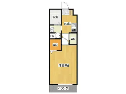 ALTERNA(1K/2階)の間取り写真