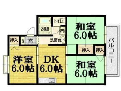 オレンジハイツ(3DK/2階)の間取り写真