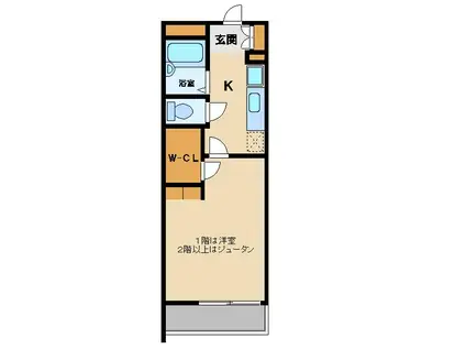 レオパレスフォーシーズン(1K/3階)の間取り写真