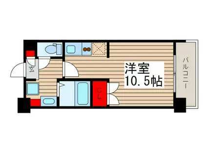 アーク松戸セントラルパーク(ワンルーム/2階)の間取り写真