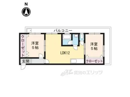 パルフェマンション(2LDK/2階)の間取り写真