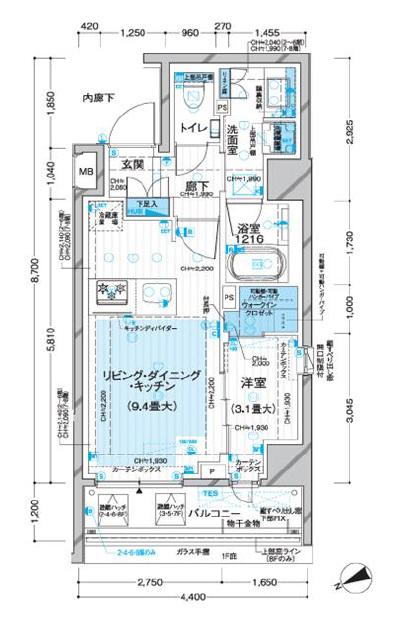 ルジェンテ早稲田(1LDK/6階)の間取り写真