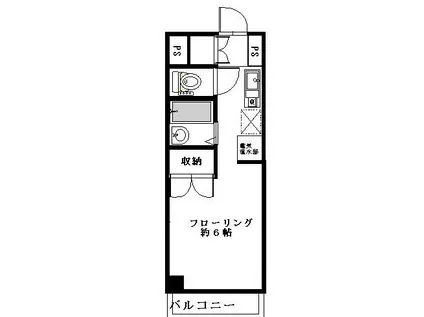 ジュネス北原(ワンルーム/3階)の間取り写真