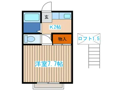 メゾンYK五輪(1K/1階)の間取り写真
