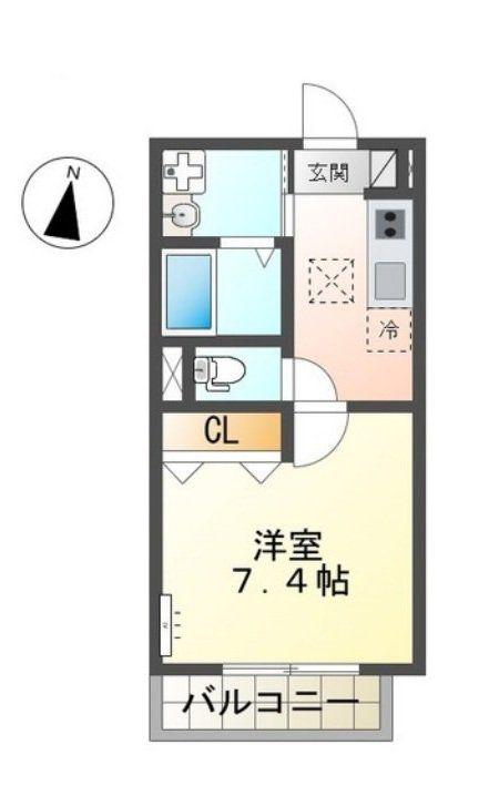 コイトハイツ(1K/1階)の間取り写真
