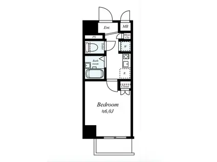 ヴェルト板橋イースト(1K/9階)の間取り写真