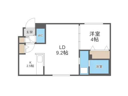 パークレジデンス円山北(1LDK/5階)の間取り写真