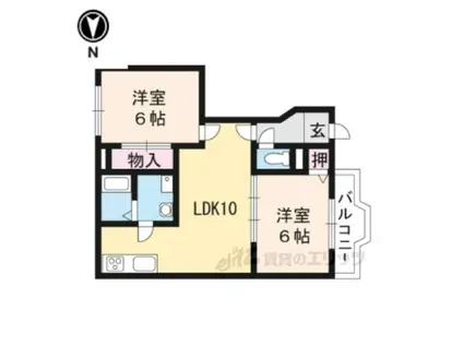 フォレスタ千丈(2LDK/1階)の間取り写真