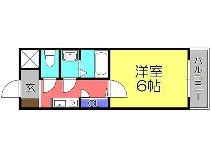 メゾン愛荘(1K/3階)の間取り写真