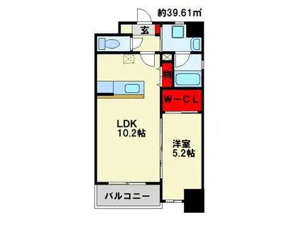 FORZA(1LDK/1階)の間取り写真