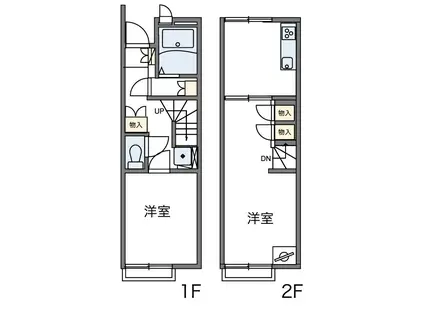 アベニール鳥海(1LDK/1階)の間取り写真