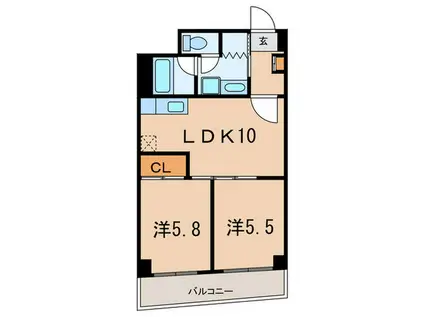 音羽サンハイツ(2LDK/7階)の間取り写真