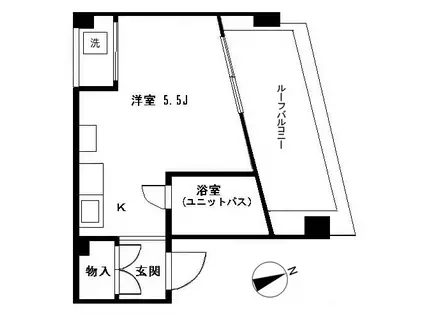 第6大浦ビル(ワンルーム/5階)の間取り写真