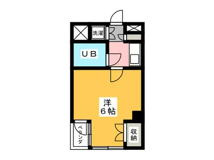 ヴィラみすず(1K/4階)の間取り写真