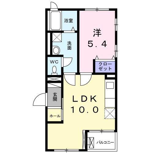 プライムヒル哲学堂(1LDK/1階)の間取り写真