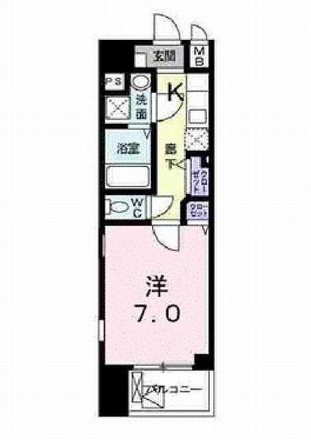 アルボル リオII(1K/5階)の間取り写真