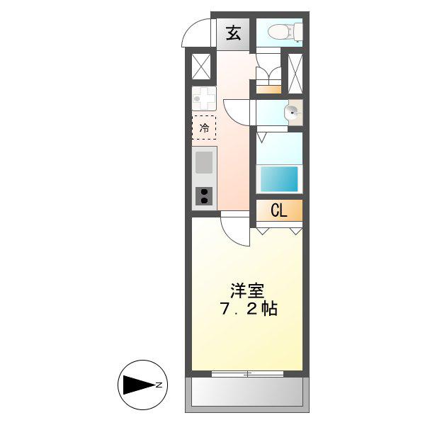 AXIS(1K/6階)の間取り写真