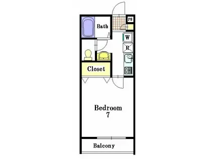 アプリコットハイツ(1K/1階)の間取り写真