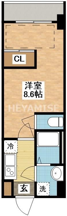MODERN PALAZZO 文教 PRIMA(1K/8階)の間取り写真