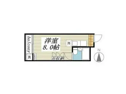 メゾン・ド・リベルテ(ワンルーム/1階)の間取り写真