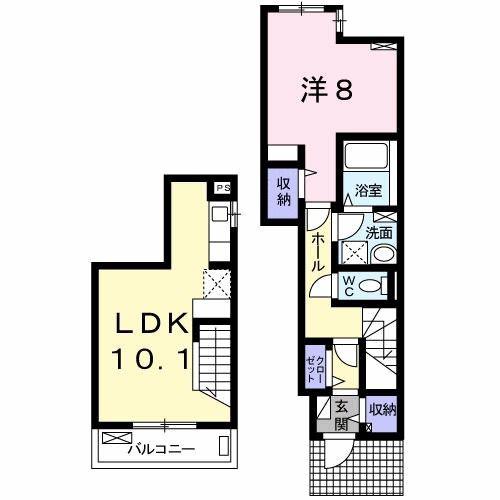 アーク 未来(1LDK/1階)の間取り写真