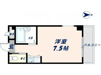 サンプラザ今里I番館(ワンルーム/7階)の間取り写真