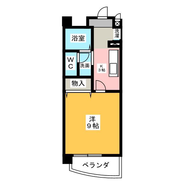 パレドールKONISHI(1K/2階)の間取り写真