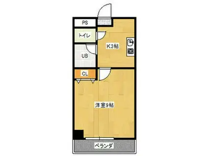 リブローネ南山(1K/3階)の間取り写真