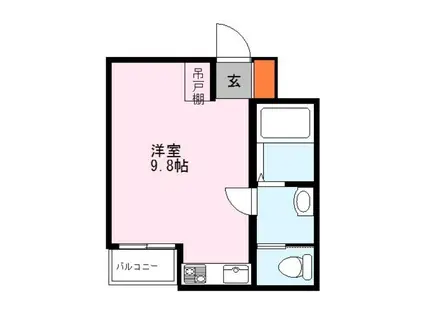 メゾン・ド・坪井(ワンルーム/3階)の間取り写真