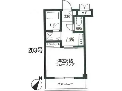 プチメゾンシュエット(1K/2階)の間取り写真