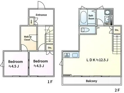 CHIRIMENYA(2LDK/1階)の間取り写真