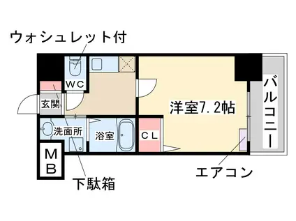 エスフォート新大阪イースト(1K/3階)の間取り写真